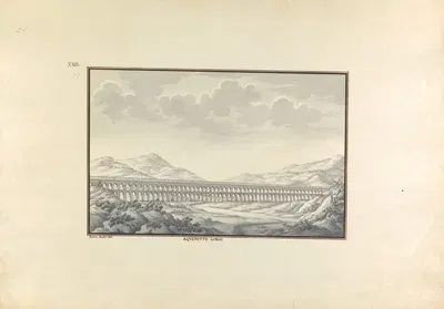 View of a Long Aqueduct by Giovanni Battista Borra — digital art print download