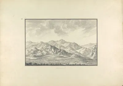 View of a Valley with Ruins at Sardis by Giovanni Battista Borra — digital art print download