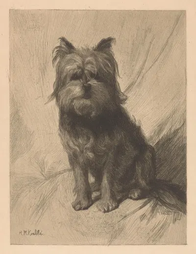 Hollandse smoushond by Генрих М. Краббе, 1878 - 1888 — digital art print download