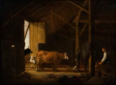 Interior of a Cowshed by Аельберт Кёйп — digital art print download