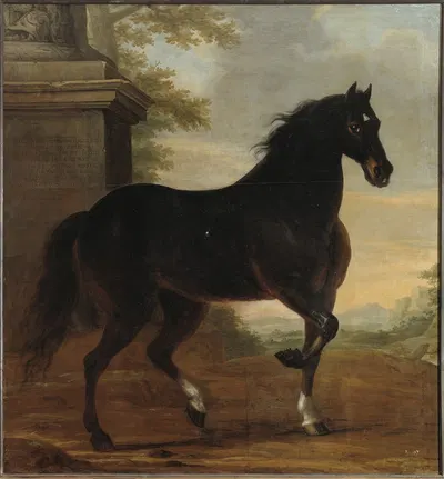 Karl XIs livhäst Tott by Давид Клёкер Эренштраль, 1680 — digital art print download