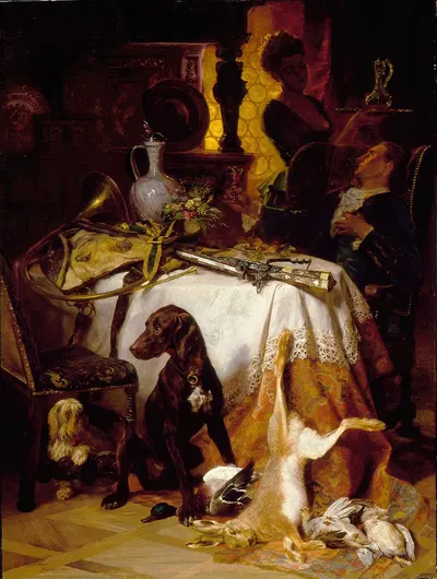After the Hunt by Дэвид Нил, 1870 — digital art print download