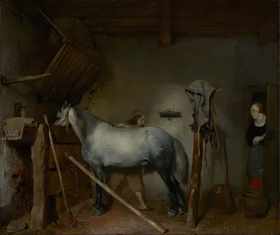 Horse Stable by Жерар тер Борх — digital art print download
