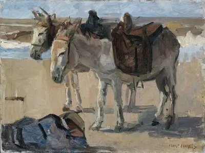 Two Donkeys by Isaac Israëls, 1897 - 1901 — digital art print download