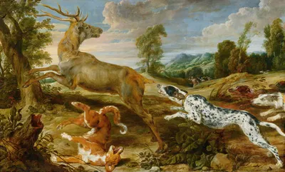 Stag Hunt by Paul de Vos — digital art print download
