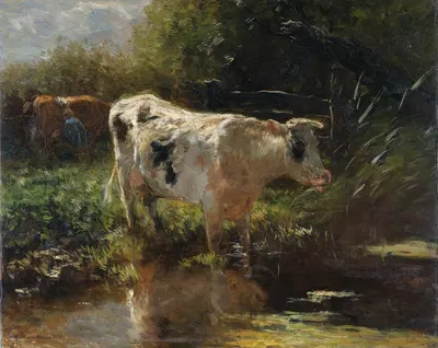 Cow beside a Ditch by Виллем Марис — digital art print download