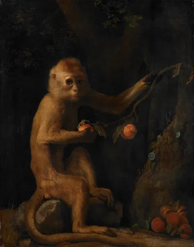 A Monkey by George Stubbs, 1799 — digital art print download