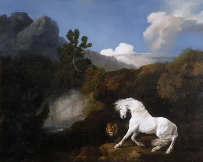 Horse Frightened by a Lion by George Stubbs, 1770 — digital art print download
