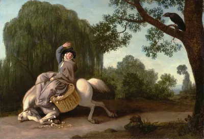 The Farmer's Wife and the Raven by George Stubbs, 1786 — digital art print download
