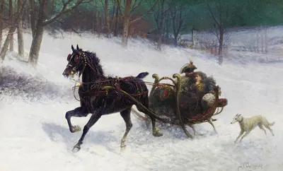 A Ride In The Sleigh by Jan Van Chelminski — digital art print download