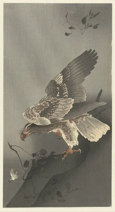 Eagle lurking for prey by Ohara Koson, 1887 - 1930 — digital art print download