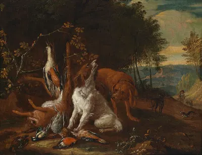 Landschaft mit Jagdstillleben by Adriaen de Gryef — digital art print download