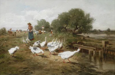 Die Gänsemagd by Antonio Montemezzo — digital art print download
