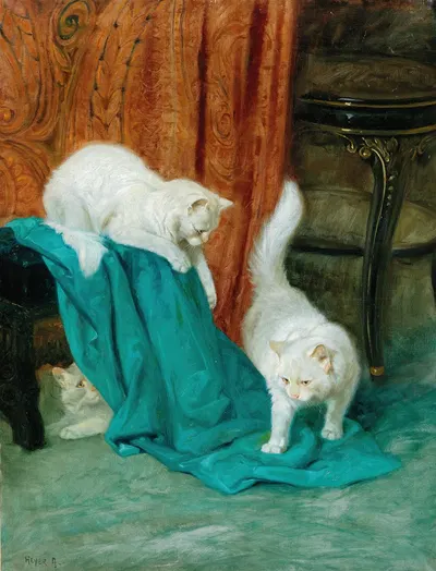 Cats Playing by Артур Хейер — digital art print download