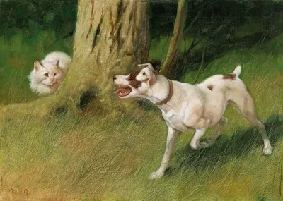 Dog and Cat by Arthur Heyer — digital art print download