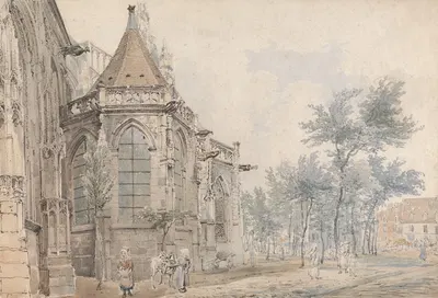 St. Jacques, Dieppe by Henry William Burgess, 1820 — digital art print download