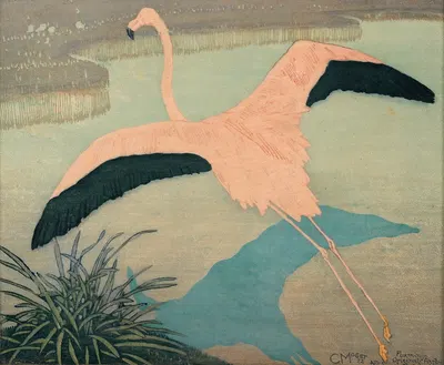 Flamingo by Carl Moser, 1922 — digital art print download