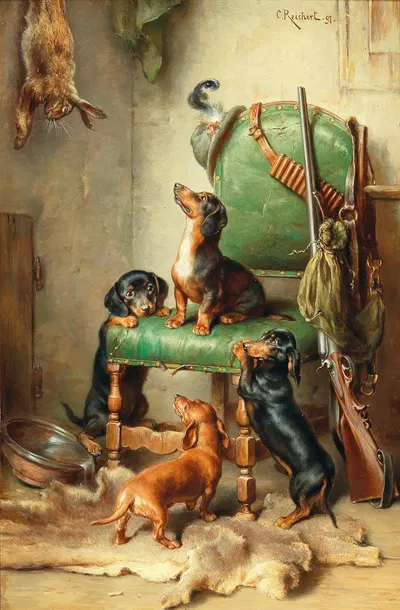 Noch nicht hasenrein by Carl Reichert — digital art print download