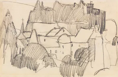 Burg Monschau by Hermann Stenner, 1912 — digital art print download