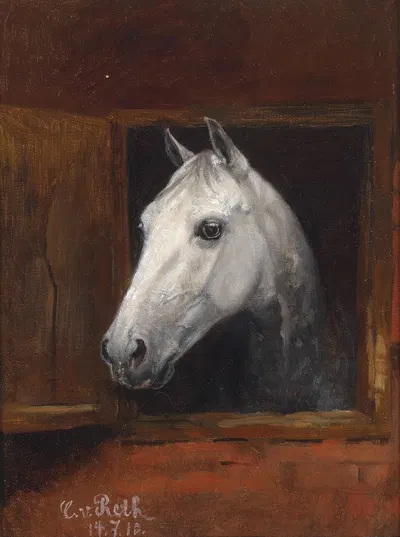 Portrait eines Schimmels by Caspar von Reth, 1910 — digital art print download