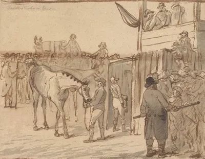 The Saddling Enclosure, Epsom by James Barenger — digital art print download