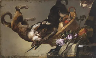 Kämpfende Katzen by Франс Снайдерс — digital art print download