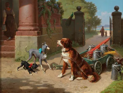 Freudiger Empfang by Ганс Бруннер, 1883 — digital art print download