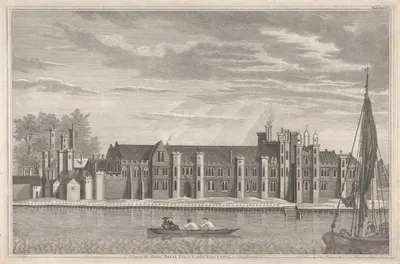 A View of the Ancient Royal Palace called Placentia in East Greenwich by James Basire the younger, 1767 — digital art print…