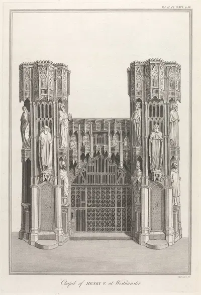 Chapel of Henry V at Westminster by James Basire the younger — digital art print download