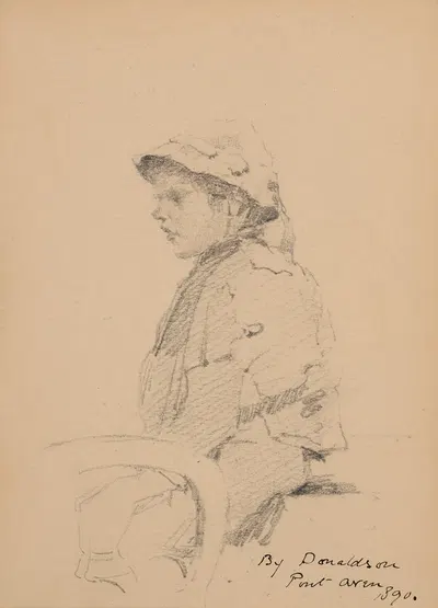 Jeune Bretonne Jeune Bretonne assise by Джеймс Генри Дональдсон, 1890 — digital art print download
