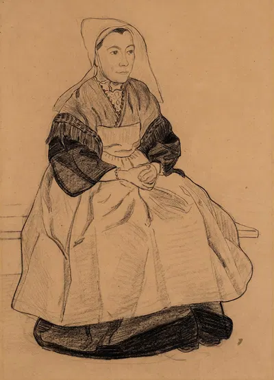 Fille bretonne le dimanche ou Marie Julienne by Ян Веркаде, 1892 — digital art print download