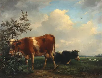 Kühe Auf Der Weide by Дирк Ван Локхорст — digital art print download