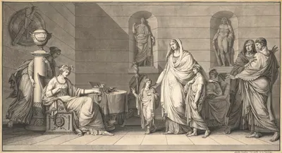 Cornelia, mother of the Gracques brothers by Jean Guillaume Moitte, 1795 — digital art print download