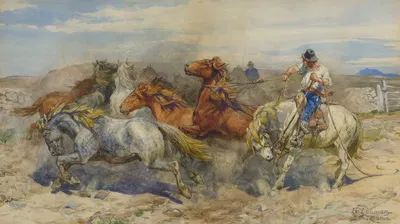 Separating A Stallion by Генри Энрико Коулман — digital art print download