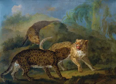 The Three Leopards by Jacques-Charles Oudry — digital art print download