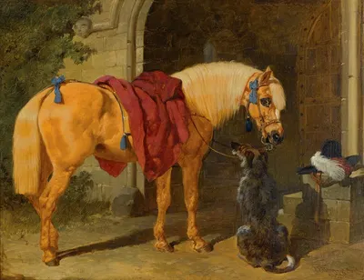 The Cavalier's Charger by Джон Фредерик Херринг-старший, 1853 — digital art print download