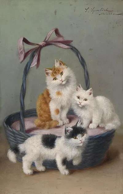 Katzen Im Korb by Sophie Sperlich — digital art print download