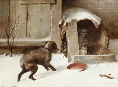 In From The Cold by Walter Hunt, 1882 — digital art print download