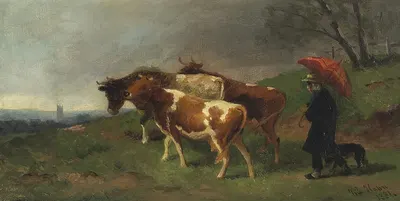 Getting The Cattle Home by Уильям Хан — digital art print download