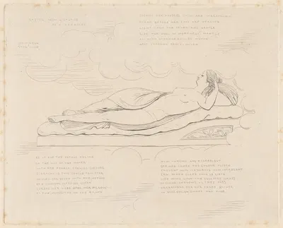 Sketch from a Statue of a Dreamer by John Bell — digital art print download