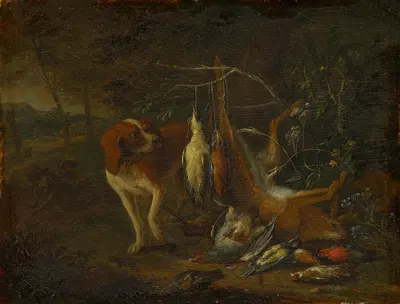 Dog with Dead Game by Adriaen de Gryef — digital art print download