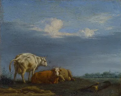 Cows on Pasture by Адриан ван де Вельде — digital art print download