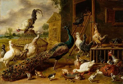 Poultry Farm by Адриан ван Утрехт, 1650 — digital art print download