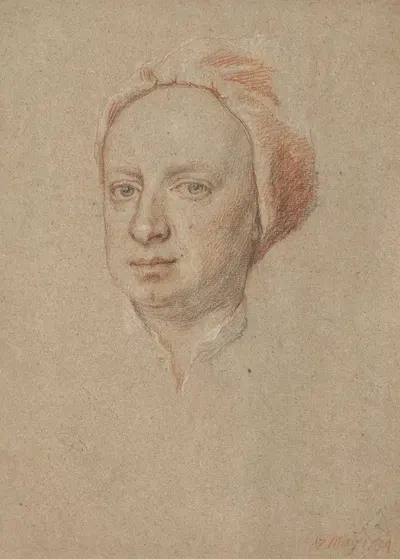Portrait of the artist's son, Jonathan Richardson Jun. (1694-1771), aged 40 by Джонатан Ричардсон Старший, 1694-1771 —…
