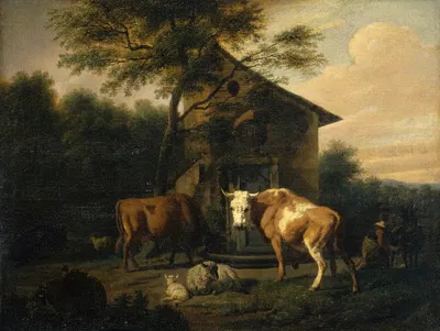 Grazing Cattle by Dirck van Bergen — digital art print download
