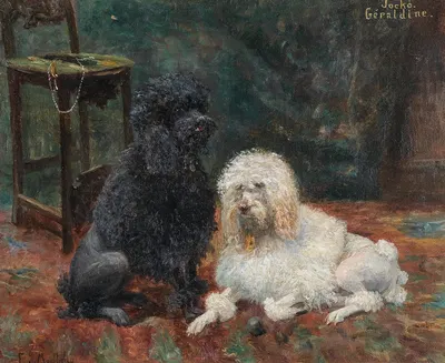 The Royal Poodles Jocko and Geraldine by Франсуа Ришар де Монтолон — digital art print download
