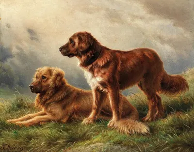 Watchful Dogs by Johannes Christian Deiker — digital art print download