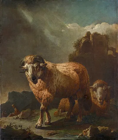 Two Sheep by Филипп Петер Рус — digital art print download