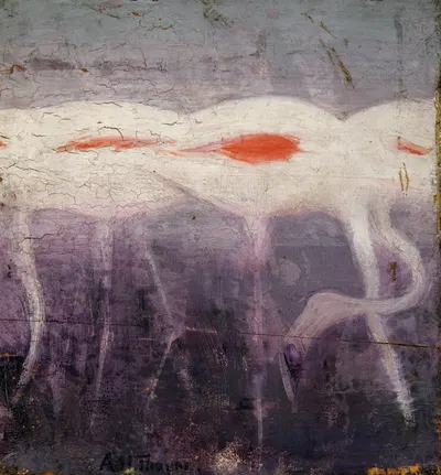 White Flamingoes, study for book Concealing Coloration in the Animal Kingdom by Аббот Хандерсон Тейер — digital art print…