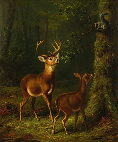 The Forest, Adirondacks by Arthur Fitzwilliam Tait, 1885 — digital art print download